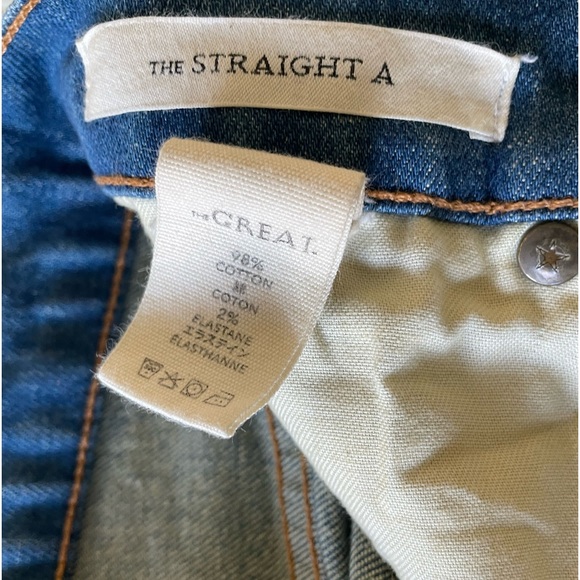 The Great The Straight A High Rise Denim Jeans Ladies Size 25 - Picture 7 of 8